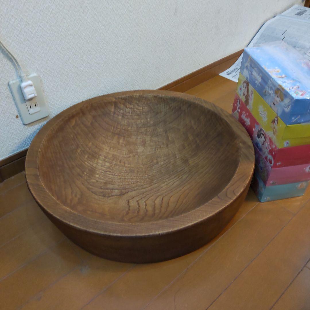 木鉢 こね鉢 51㎝ 8kg くり抜き捏ね鉢　麺 蕎麦打ち 極厚浅め 丈夫です