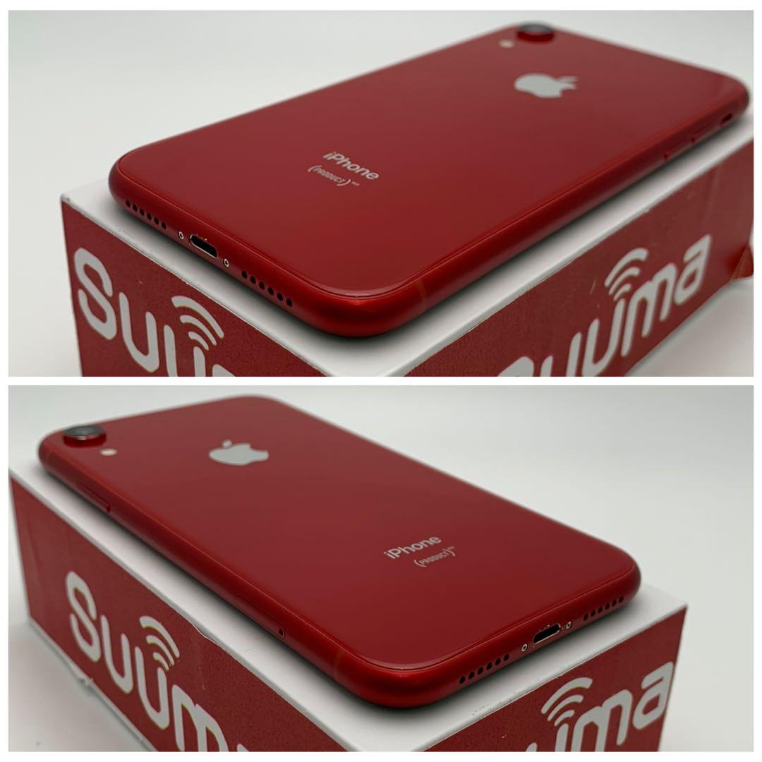 B 100% iPhone XR 64 GB SIMフリー レッド 本体