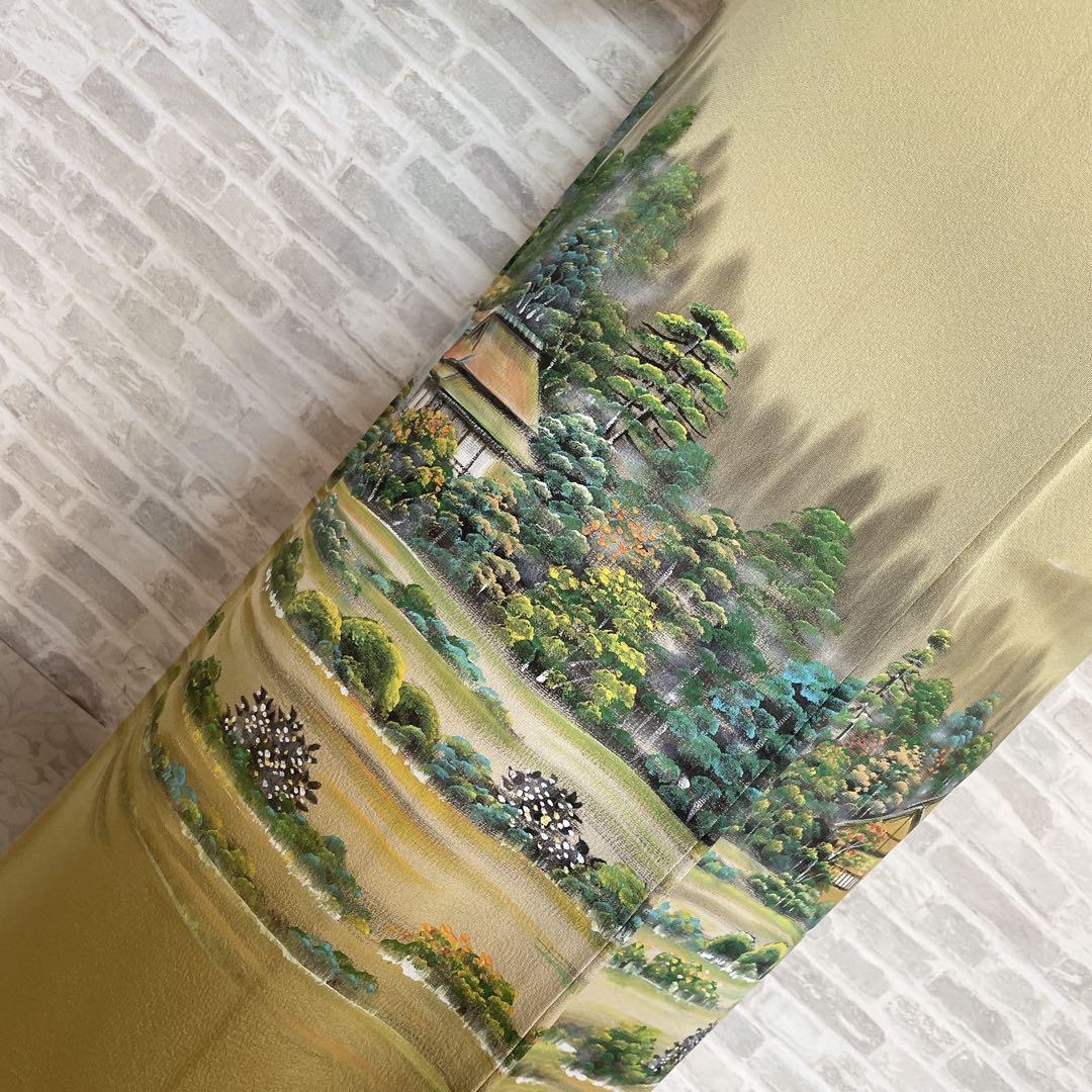 訪問着　フルセット　手書き　風情　情景　すこやかガード　落款　着物　I1