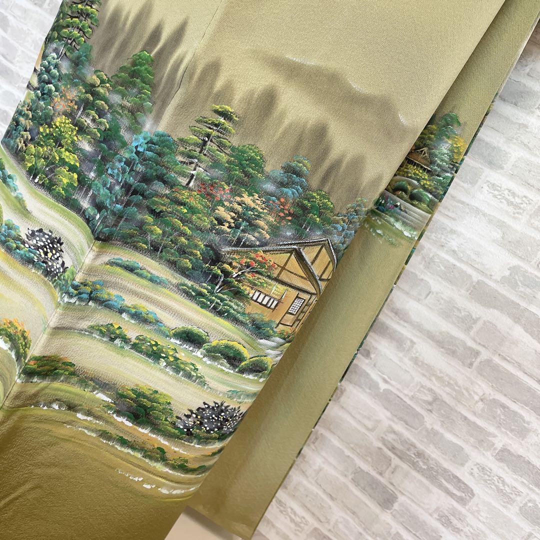 訪問着　フルセット　手書き　風情　情景　すこやかガード　落款　着物　I1