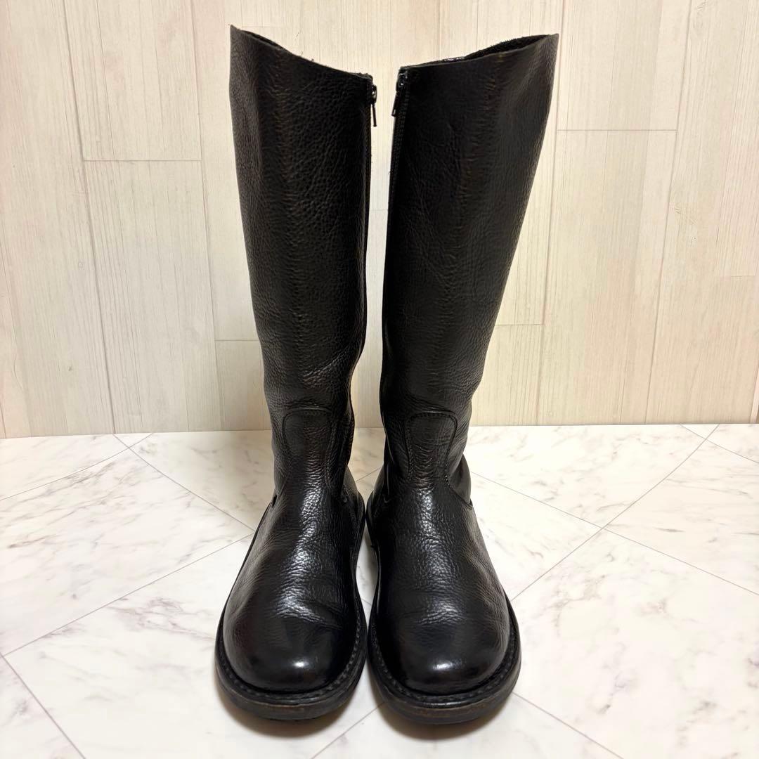 trippen トリッペン ロングブーツ 37 本革 黒 サイドジップ ドイツ製