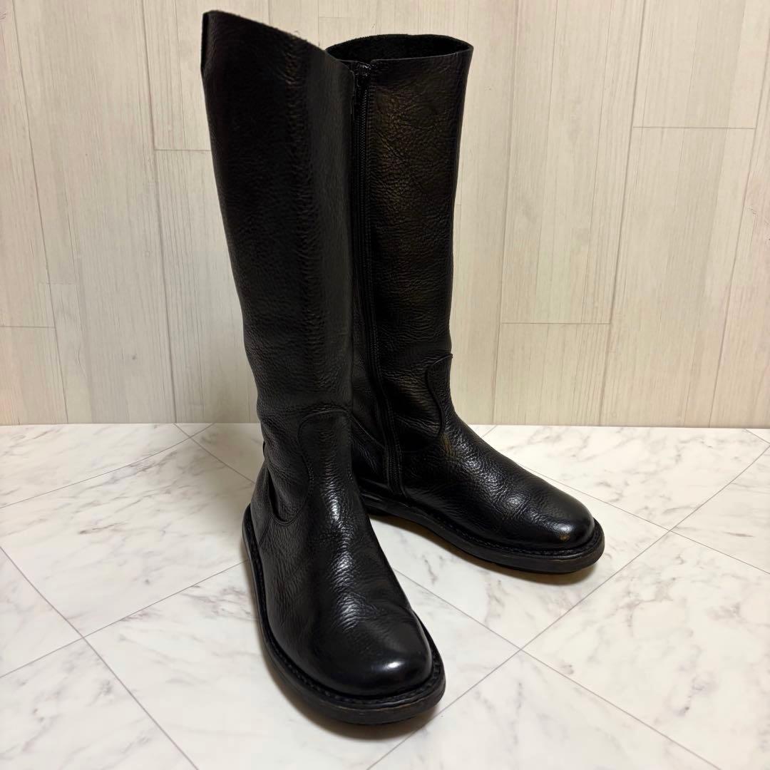 trippen トリッペン ロングブーツ 37 本革 黒 サイドジップ ドイツ製
