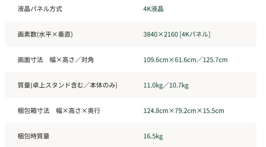 TOSHIBA REGZA レグザ 4K液晶テレビ 50C350X 50V型