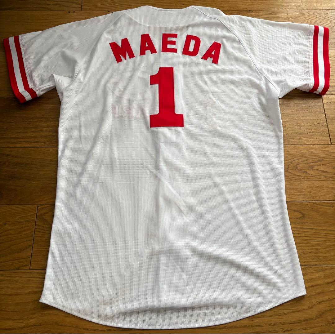 【美品】広島カープ　前田智徳　復刻　ユニフォーム　サイズL ホーム
