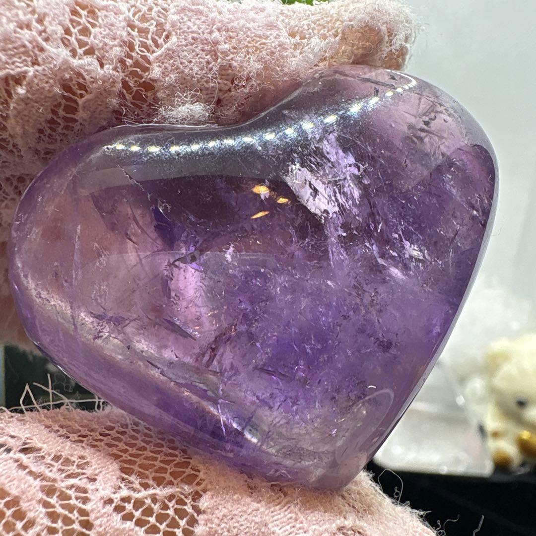 アメジストハート♡虹入りNo.1766