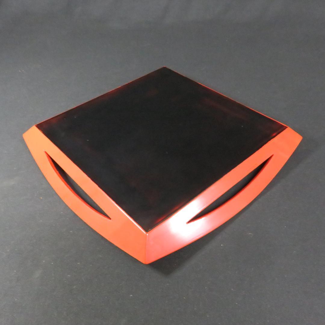 四方盆 根来塗 漆器 木箱 共箱 菓子器 お盆