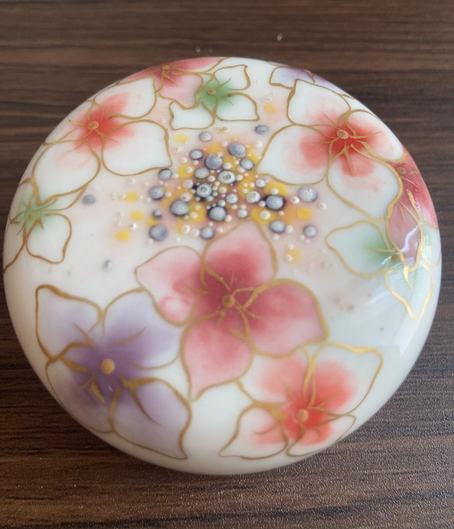 京焼　陶あん　ペーパーウエイト　文鎮　花