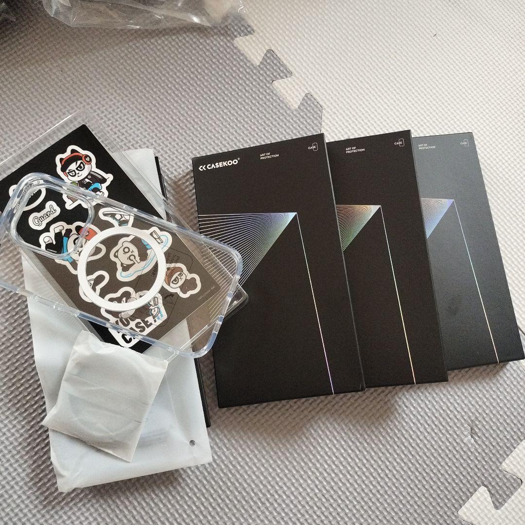 CASEKOO iPhone 14 Pro 用 ケース クリア ワイヤレス充電