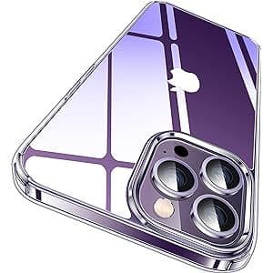 CASEKOO iPhone 14 Pro 用 ケース クリア ワイヤレス充電