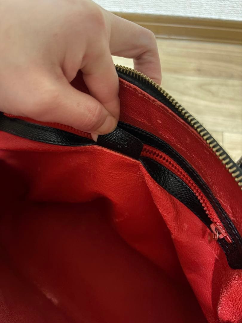 オールドセリーヌ CELINE ボリード レザー ハンドバッグ 黒 ブラック