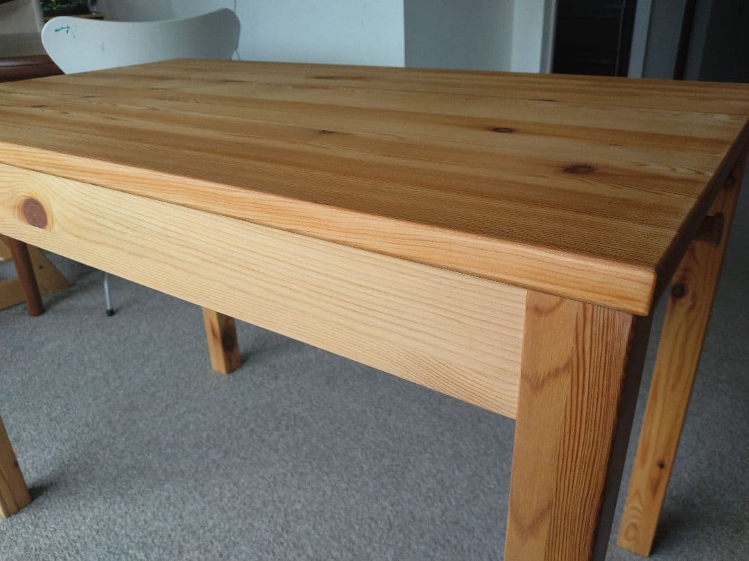 MUJI/無印良品 パイン材デスク100cm引出し付/ワークテーブル/学習机