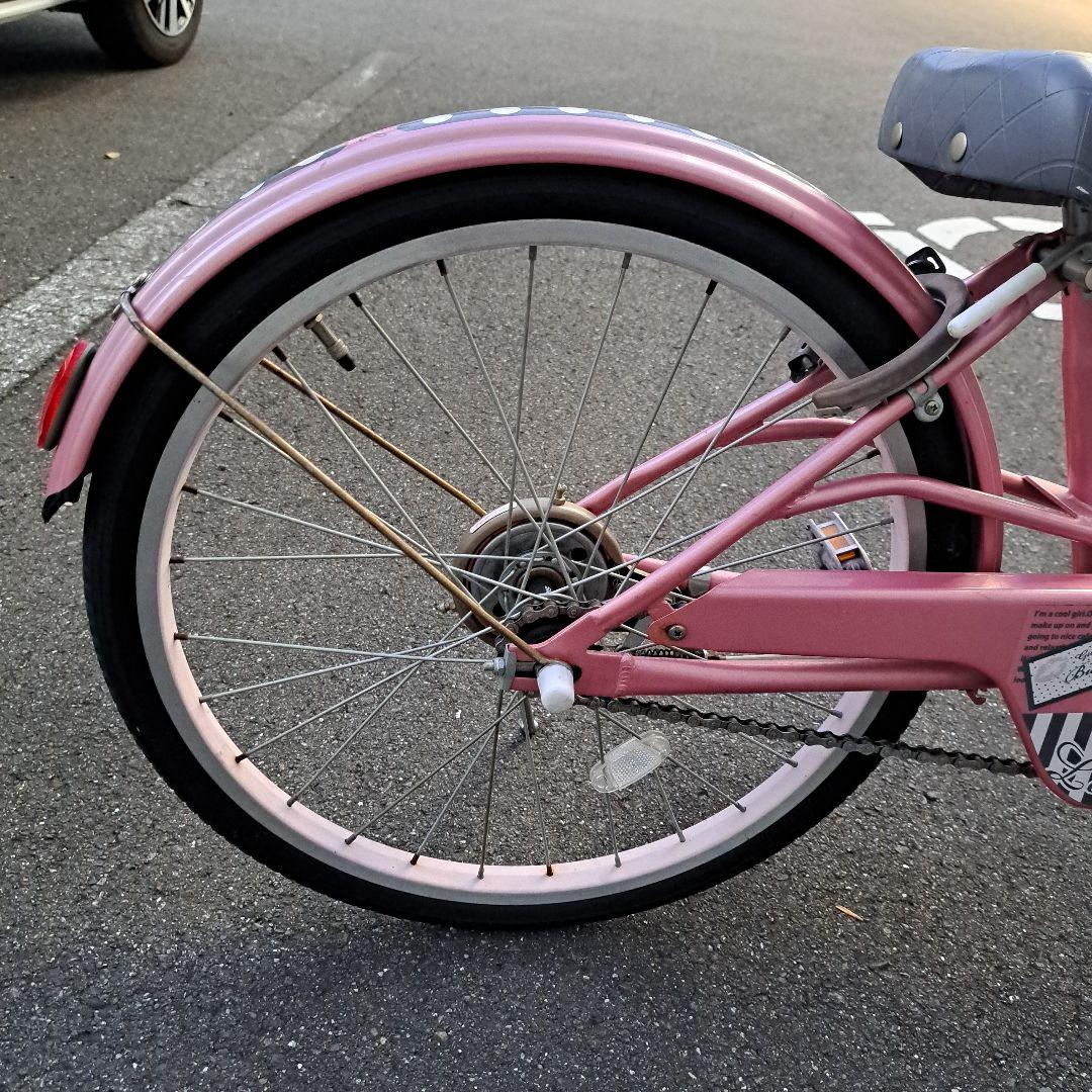 20インチ　子供用自転車 ピンク 前カゴ付き