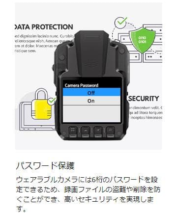 ボディカメラ 64GB 2*2000mAh 2160P HD赤外線暗視 動き検出