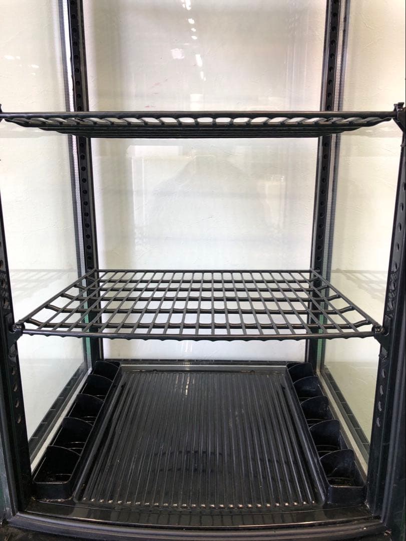 ☆地域限定送料無料☆工場整備品☆Hijiru 冷蔵ショーケース 黒 4面ガラス