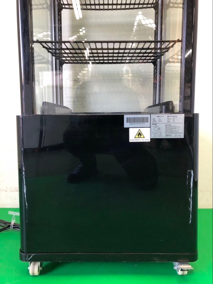 ☆地域限定送料無料☆工場整備品☆Hijiru 冷蔵ショーケース 黒 4面ガラス