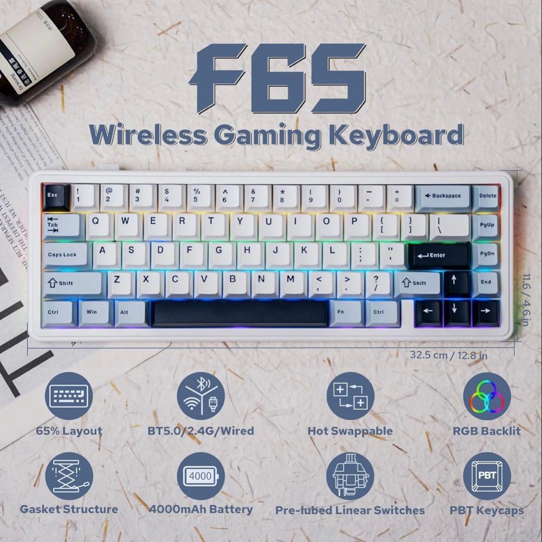 EPOMAKER x AULA F65 65%ワイヤレスメカニカルキーボード