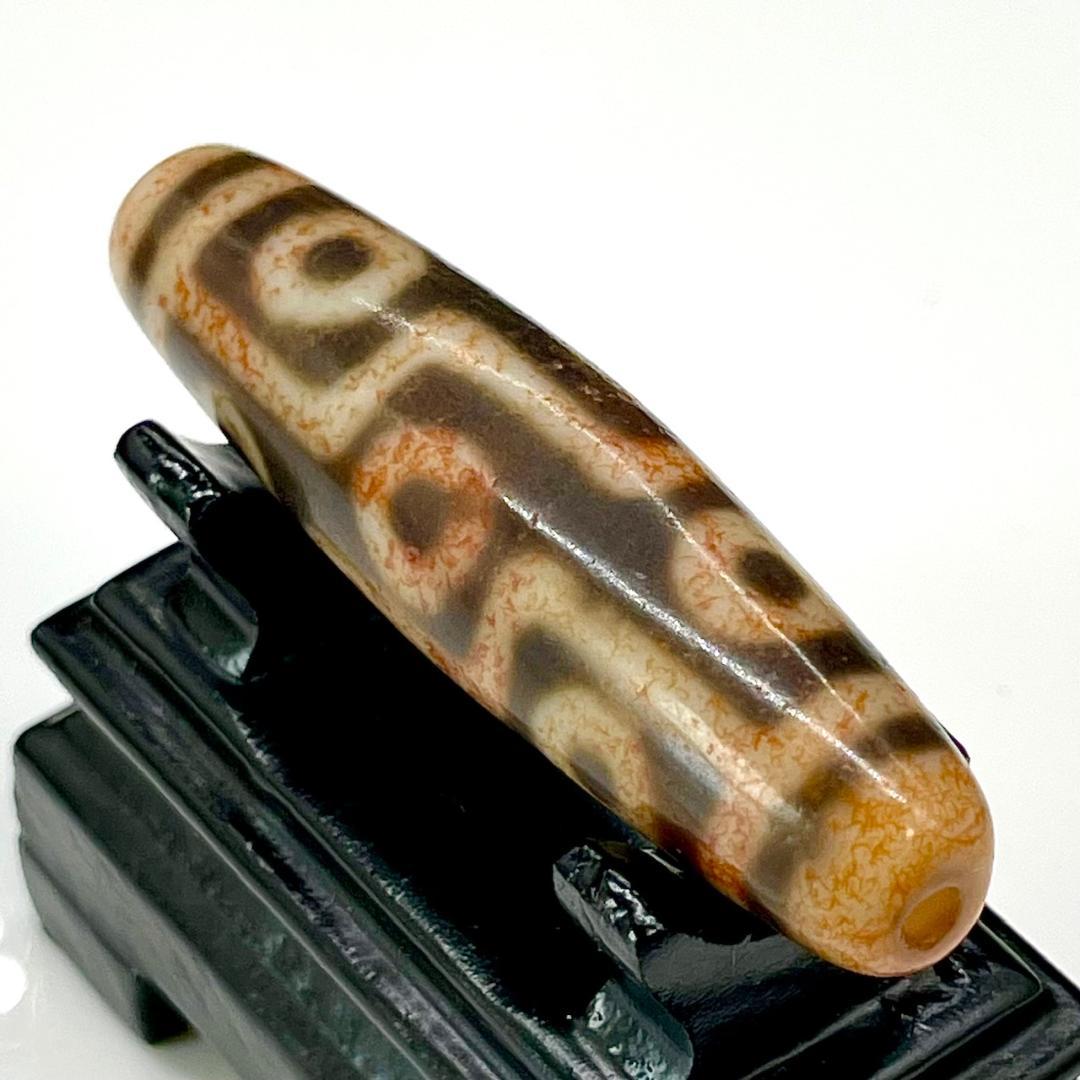 h*a様 ◆年代物◆ 九眼天珠 730 朱砂 ジービーズ 西蔵天珠 お守り 53