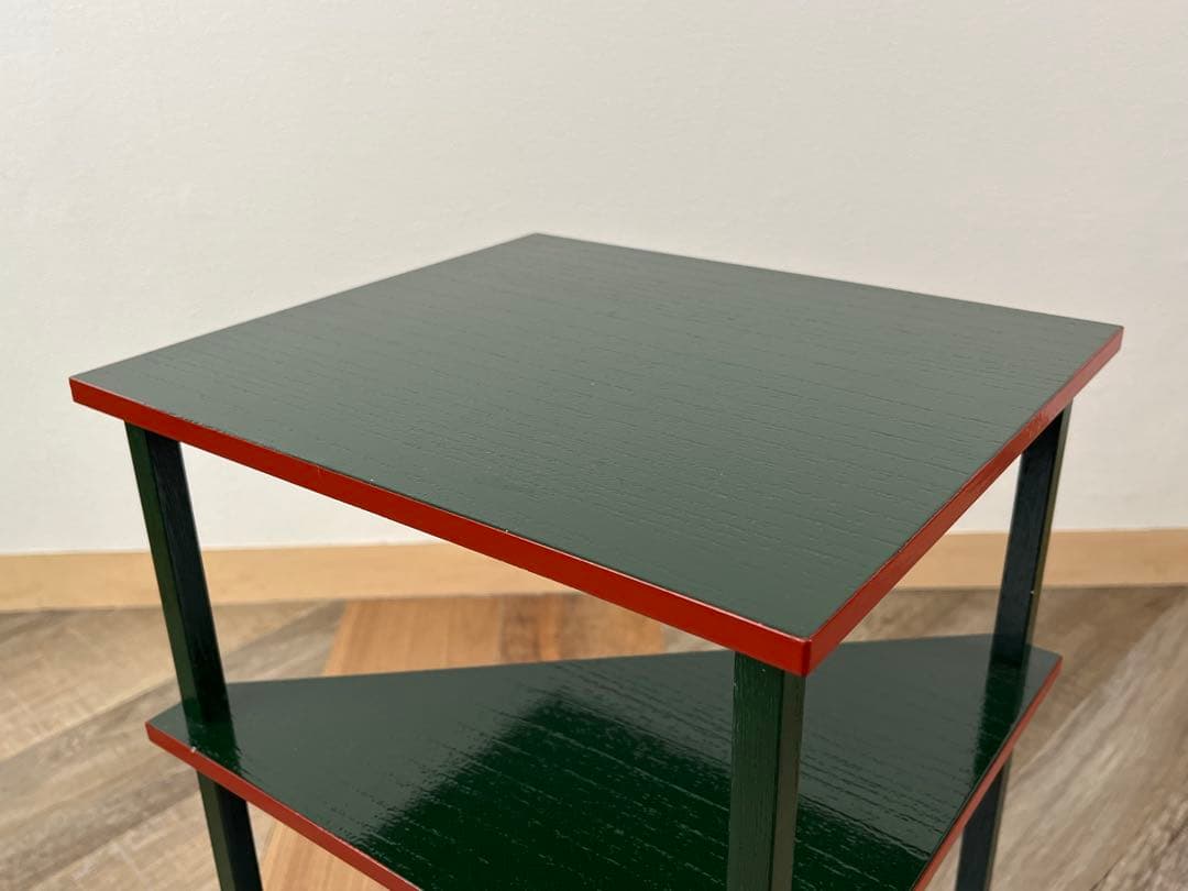 藪内流 帛紗棚 青漆爪紅 紙箱 茶道具