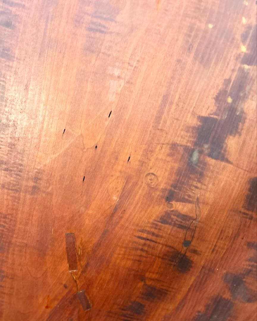 アンティーク 丸座卓 ローテーブル 赤 朱塗り 欅 昭和初期　ちゃぶ台　座卓