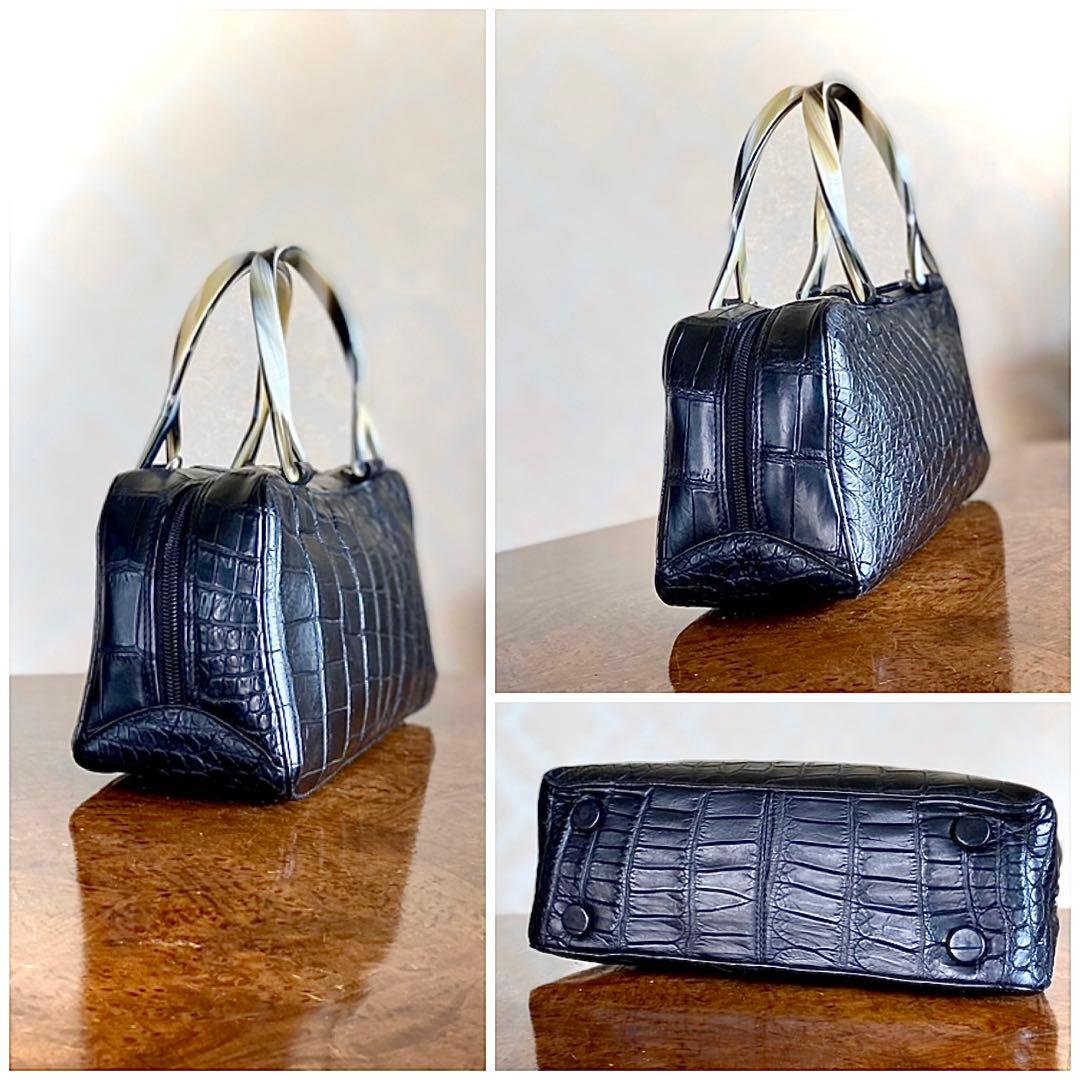 2点おまとめ特価　バッファローホーンイタリア製 2way クロコダイル バッグ