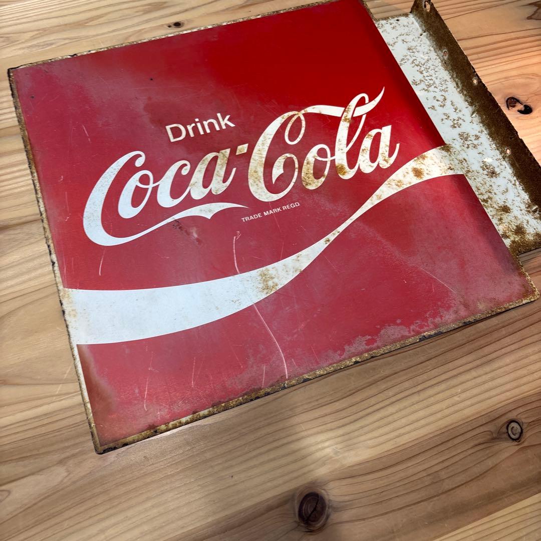 昭和レトロ　コカコーラ　ホーロー看板　当時物