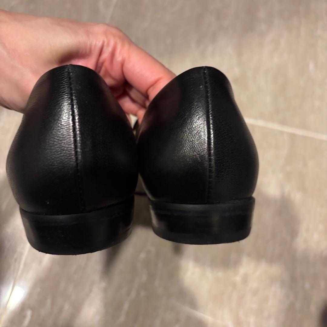 靴 CLANE SIDE CUT STACKED HEEL FLAT SHOES