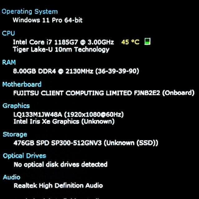 2021《優良美品》【超ウルトラスリム】第11世代フラッグシップモデル！富士通