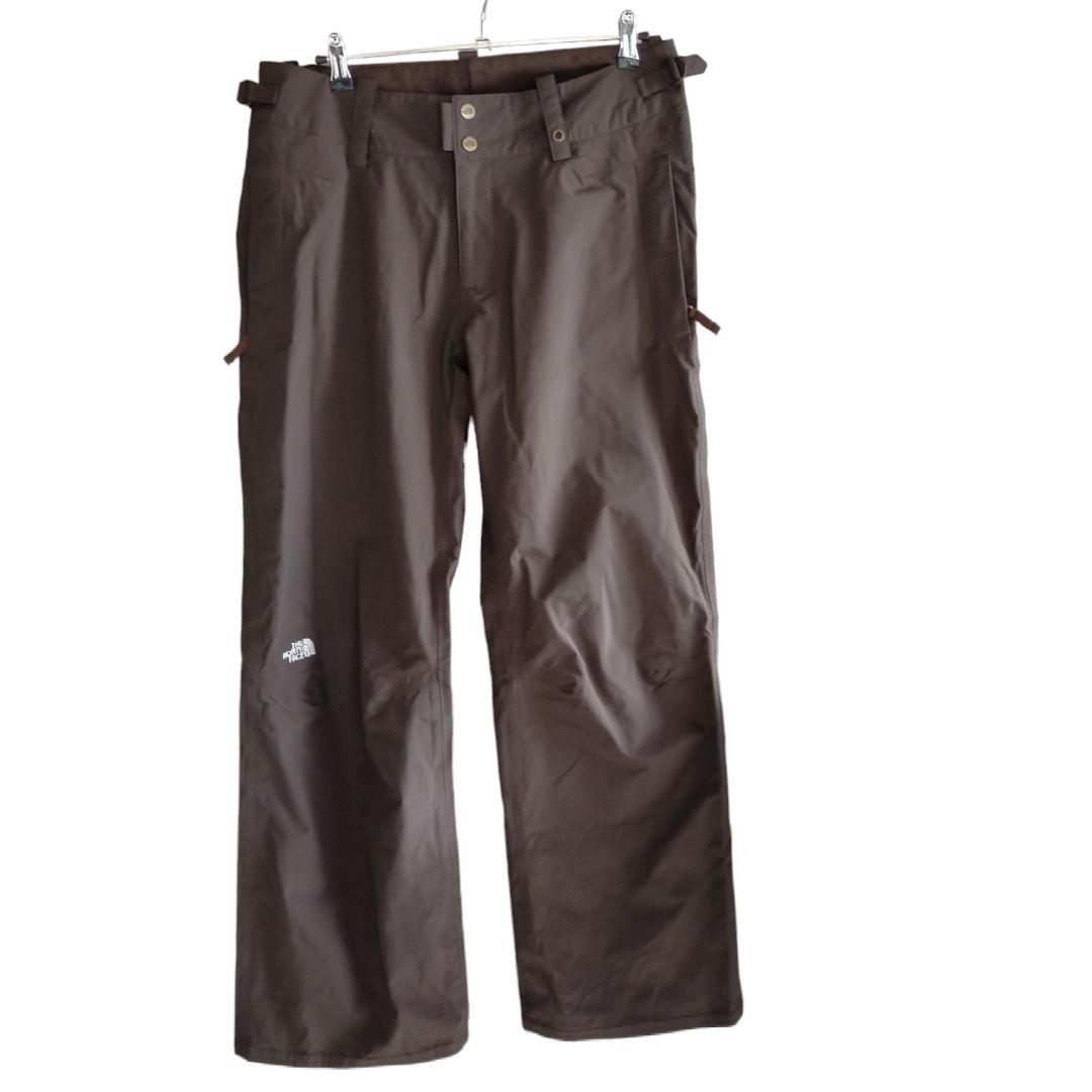 【高機能】US ノースフェイス HYVENT スノーボード パンツ 茶 L