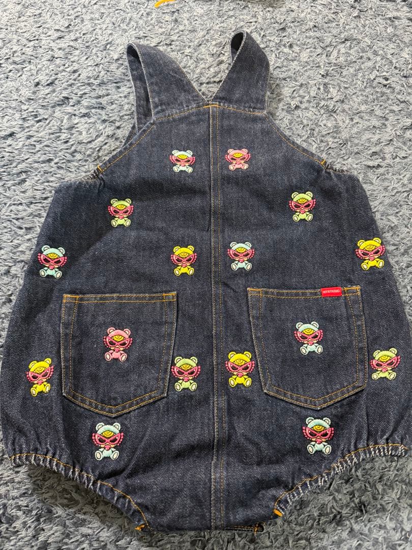パ*ん様 極美品✨ヒスミニ デニム刺繍サロペット