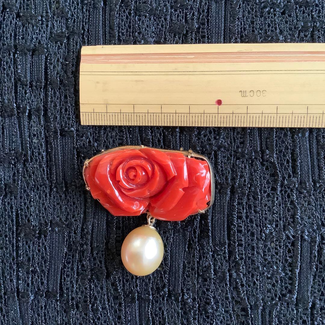 も*し様 保証書あり　パール　サンゴブローチ