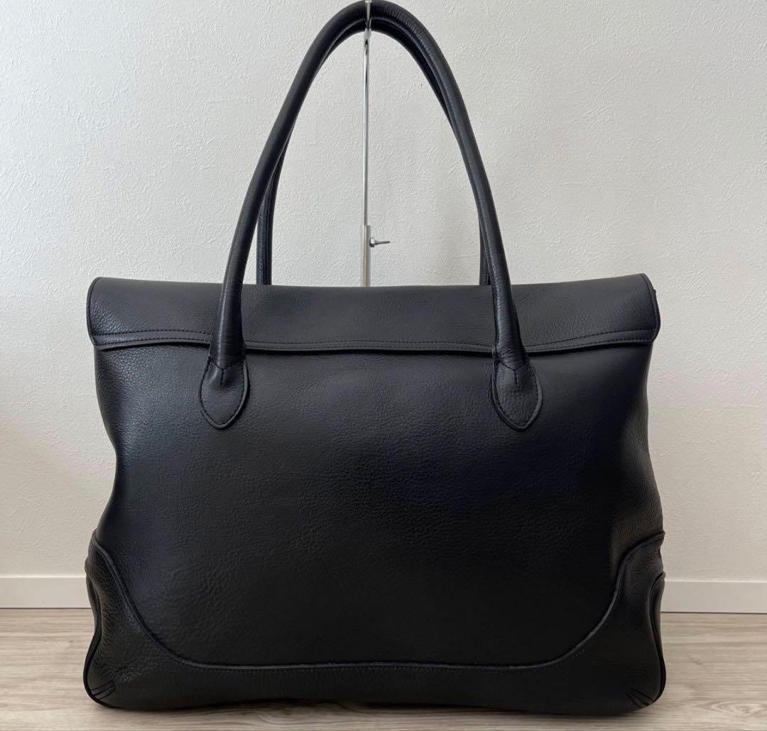 ペッレモルビダ ビジネスバッグ トート ブラック レザー フラップ付