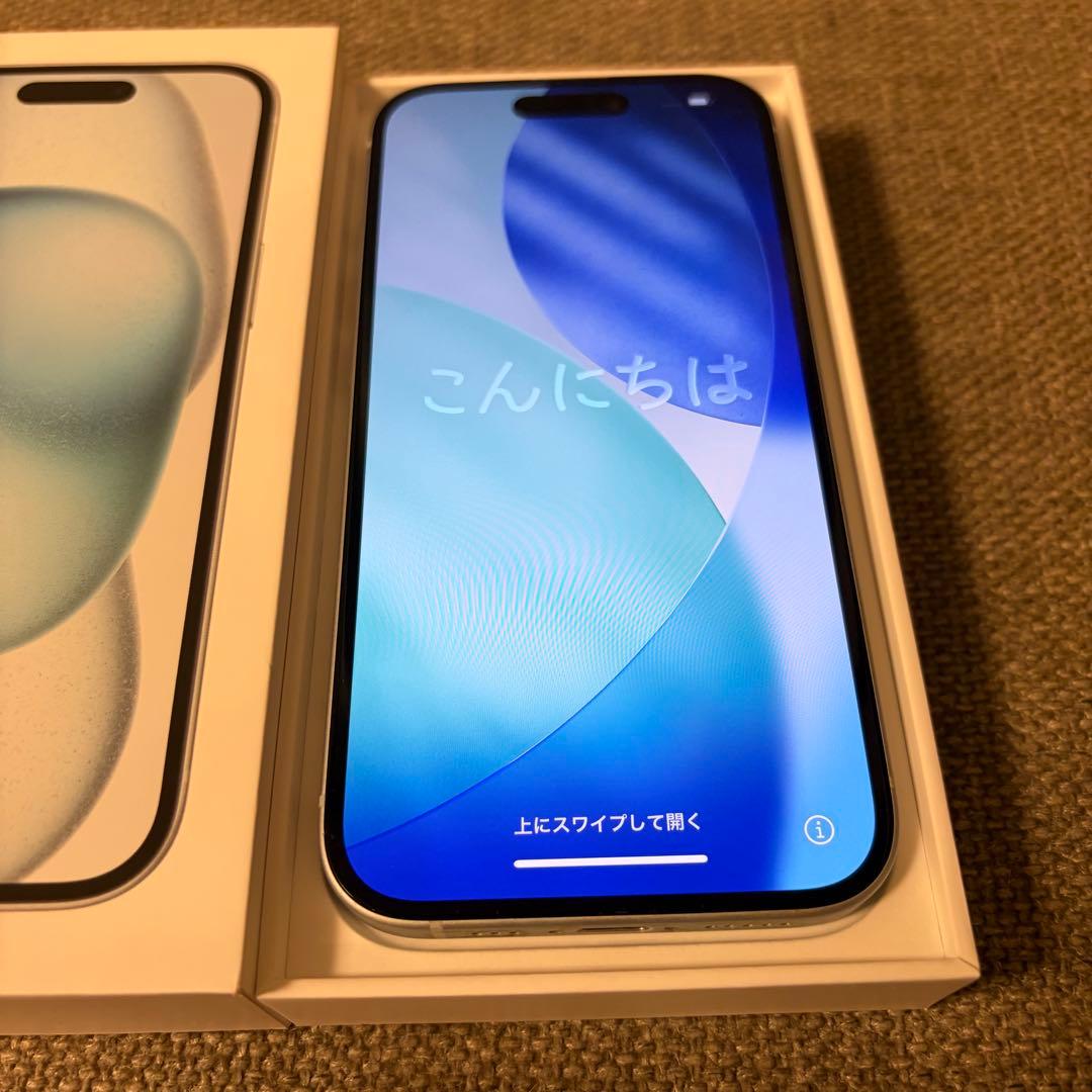 Apple iPhone 15 128GBブルー本体 箱 充電ケーブル付き