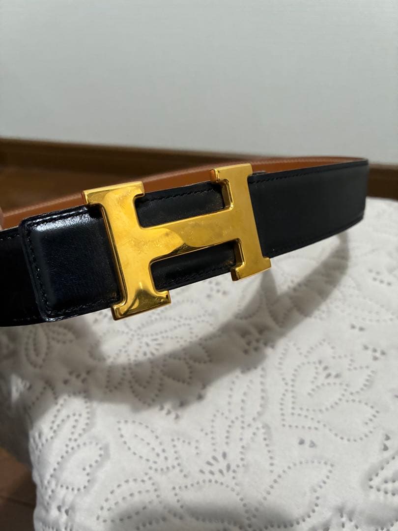 90s HERMES エルメス レザーベルト 1995年size70