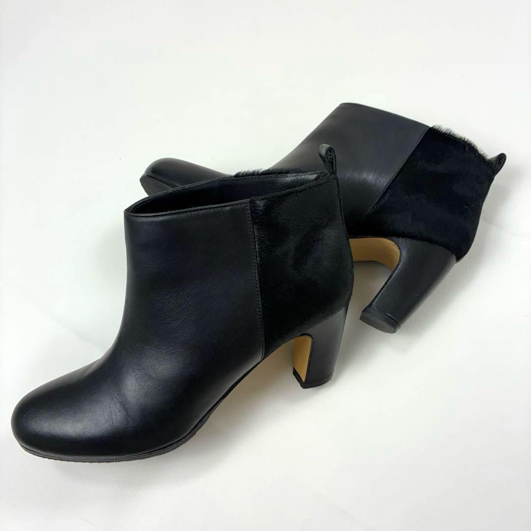 FABIO RUSCONI 毛付きレザー切替 ショート　ブーツ Vibram