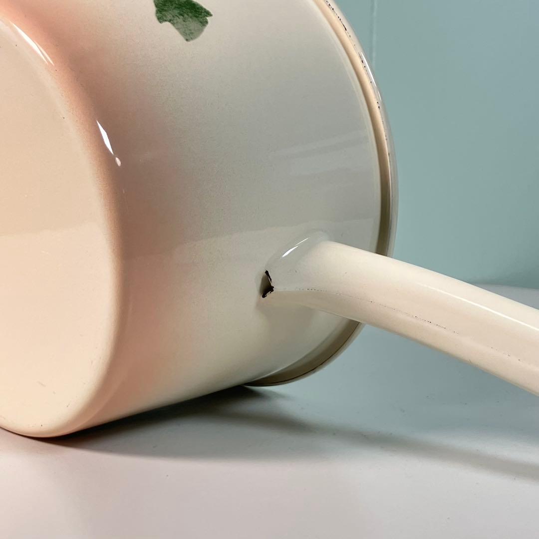 Many マニーローズ 16cm ホーロースープパン（ローズ）