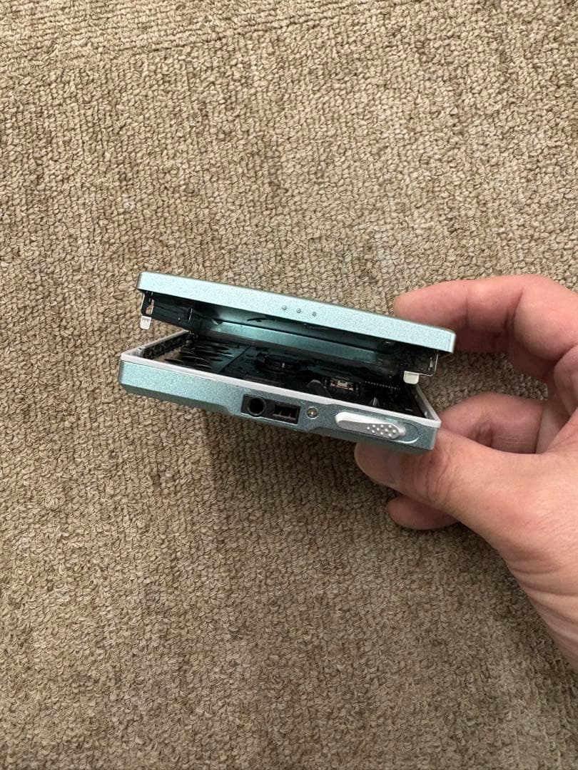 動作品 KENWOOD DMC-T33 ポータブルMDプレーヤー 水色 純正品