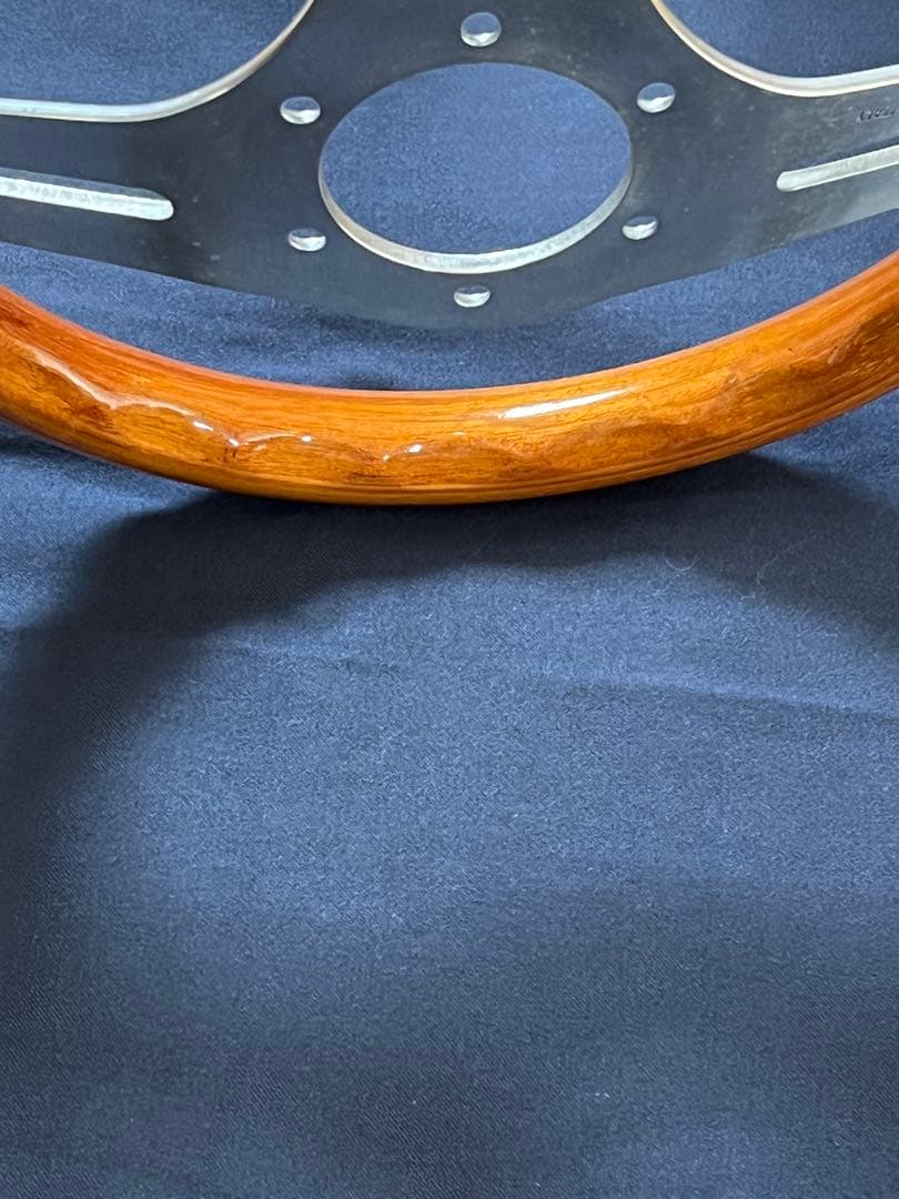 美品 OBA オバ 28パイ ステアリング ハンドル オバハン 旧車 ウッド