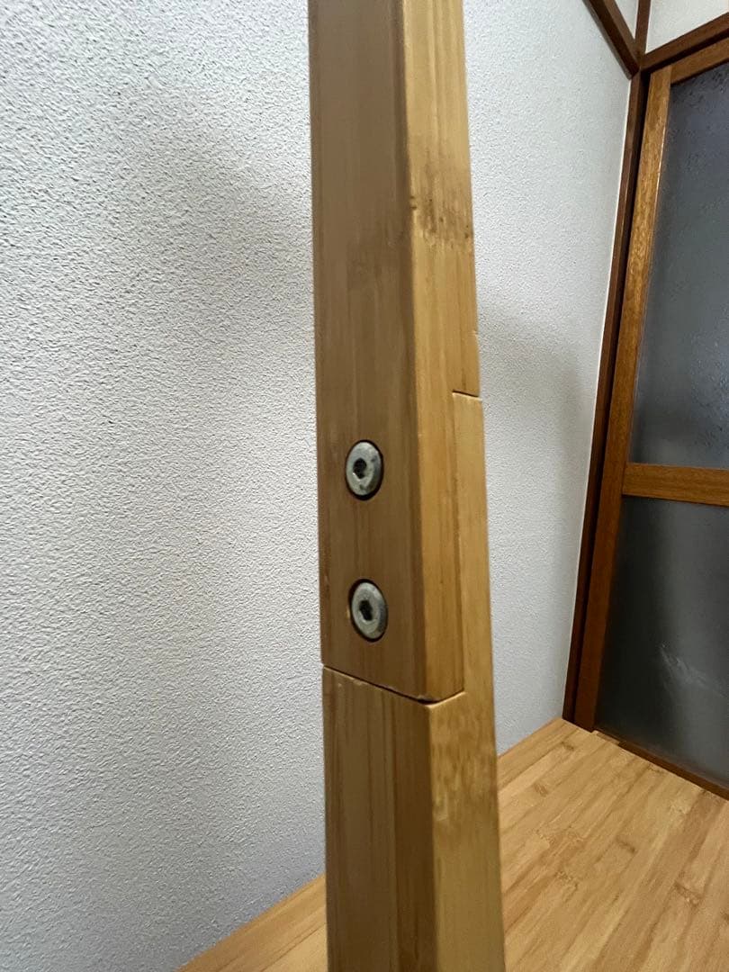 竹製ハンガーラック 引き出し付き