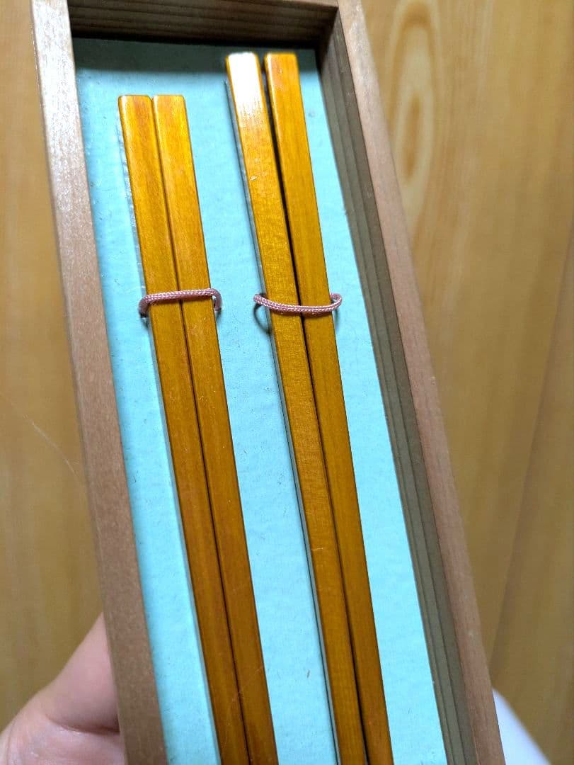 能代春慶塗　夫婦箸　春慶塗り　漆塗り　漆