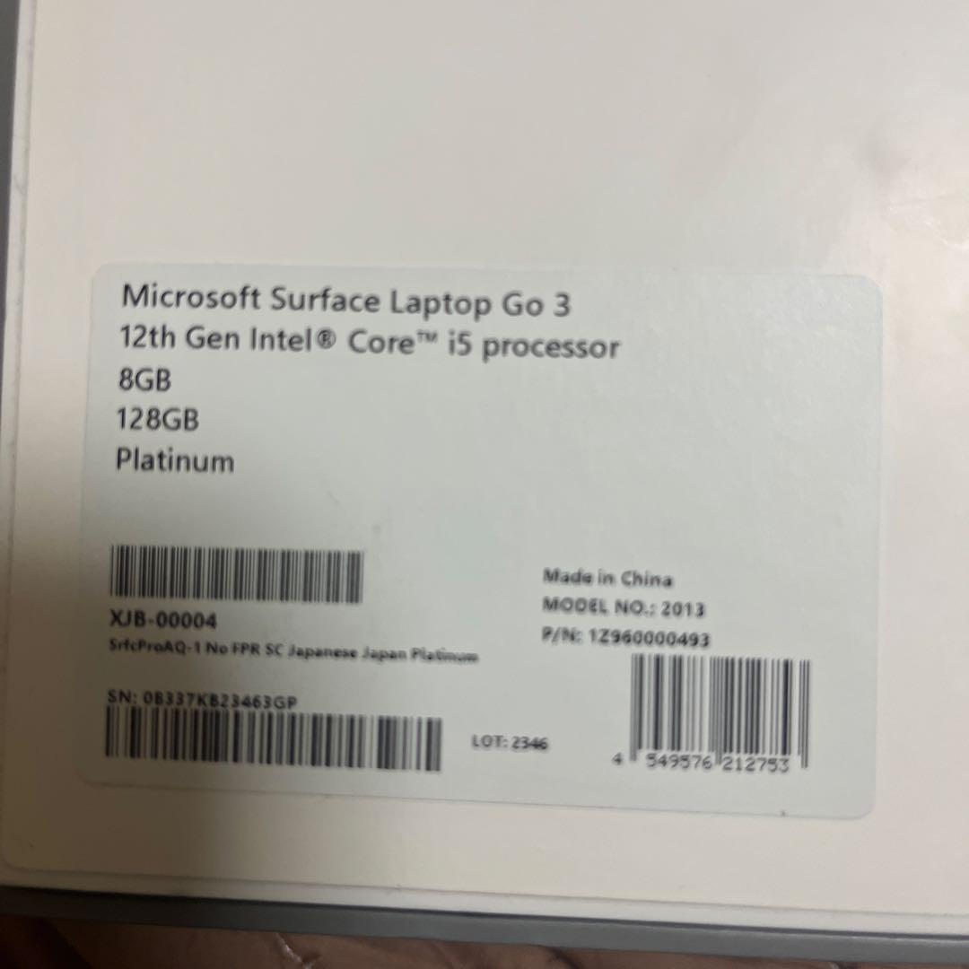 Windowsデスクトップ surface laptop Go3