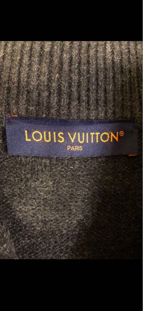 本物 ルイヴィトン 新作 ジャカード モノグラム ジップアップ ニット セーター