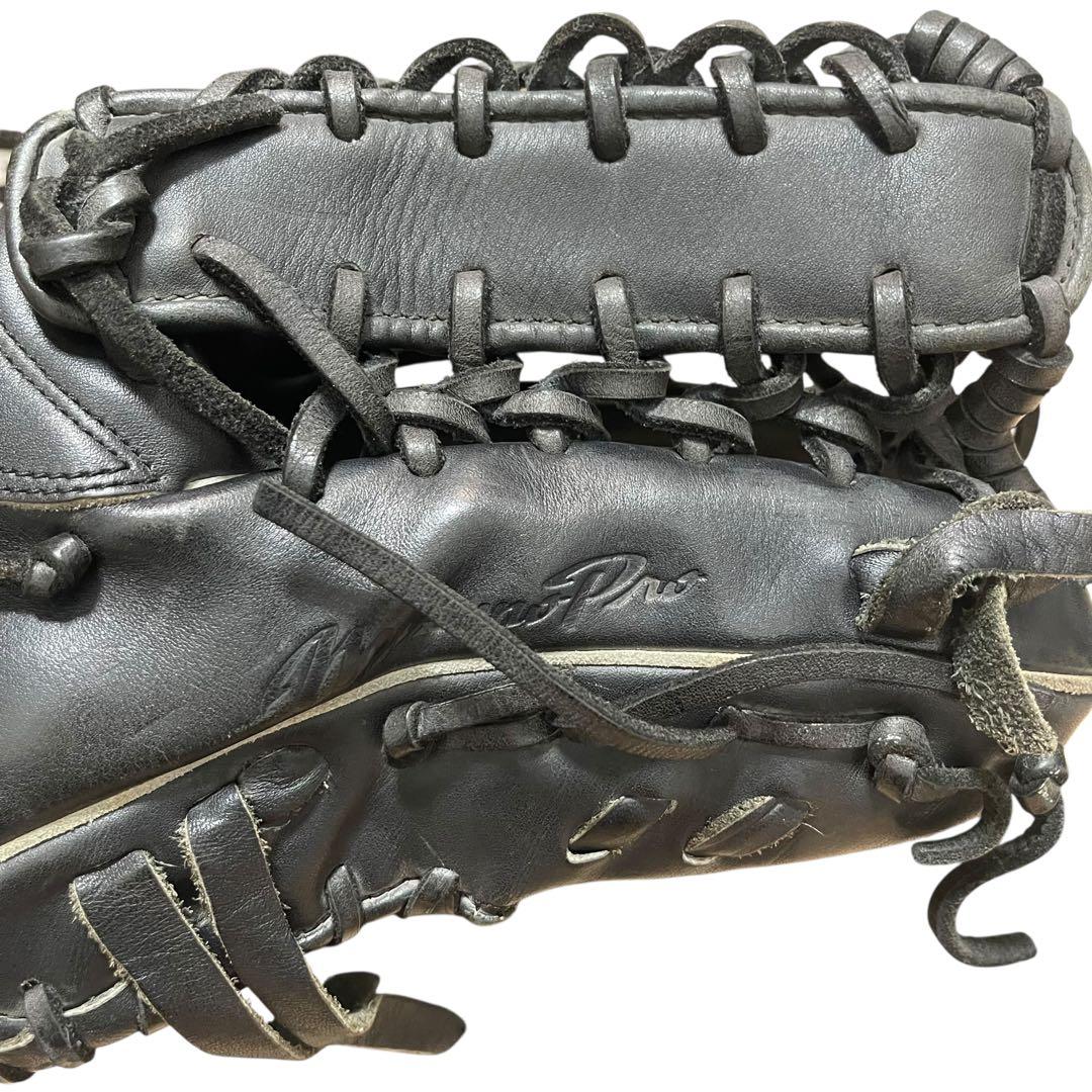 ミズノプロ　軟式グローブ ブラック 収納袋付き