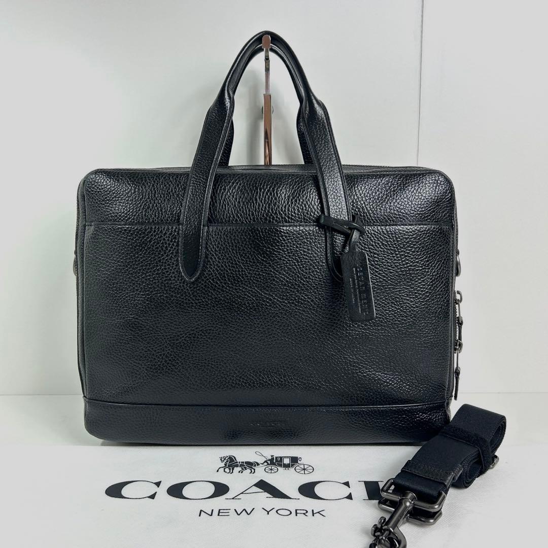 ✅【良品】定価11万　メンテ済み　コーチ　ビジネスバッグ　COACH レザー