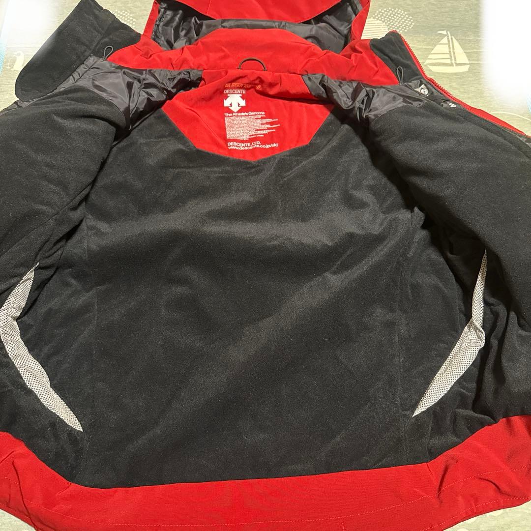 OGSAKA DESCENTE スキーウェア 上下 上着M・パンツ L 赤／黒