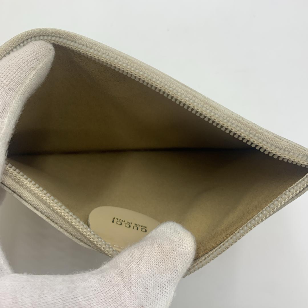 GUCCI グッチ ハンドバッグ トートバッグ エナメル ポーチ付き ベージュ