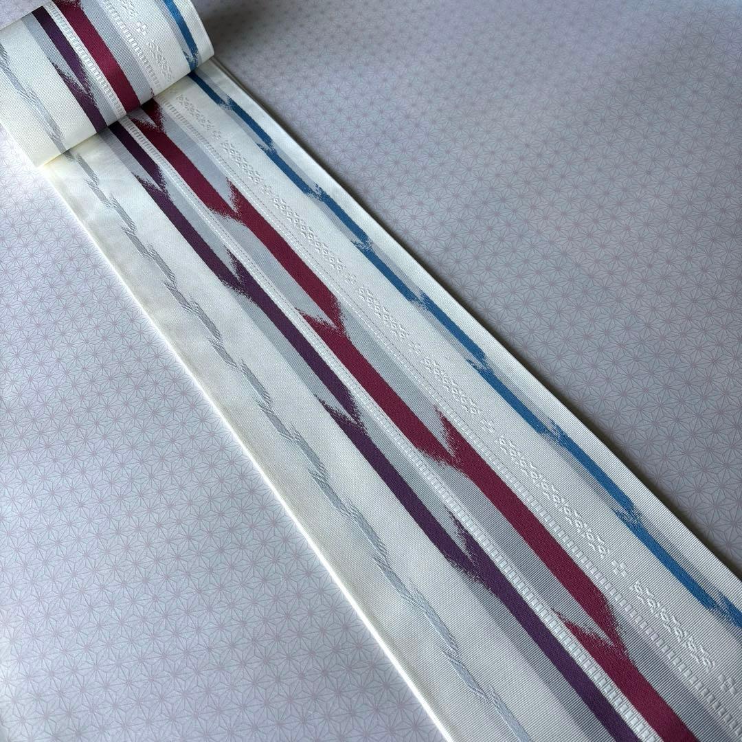 OB76本場筑前博多織小袋帯(半幅帯) 椿 本袋　正絹　新品