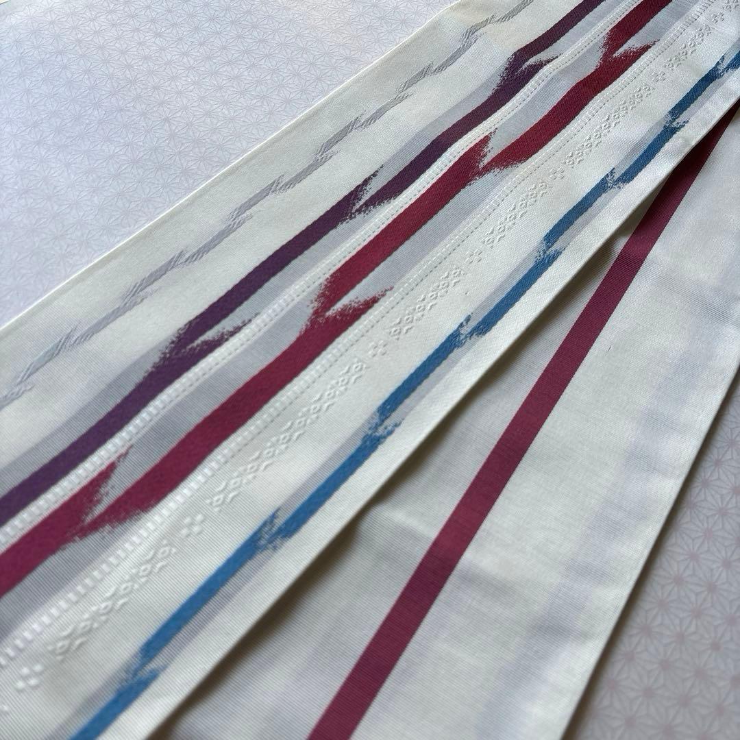 OB76本場筑前博多織小袋帯(半幅帯) 椿 本袋　正絹　新品