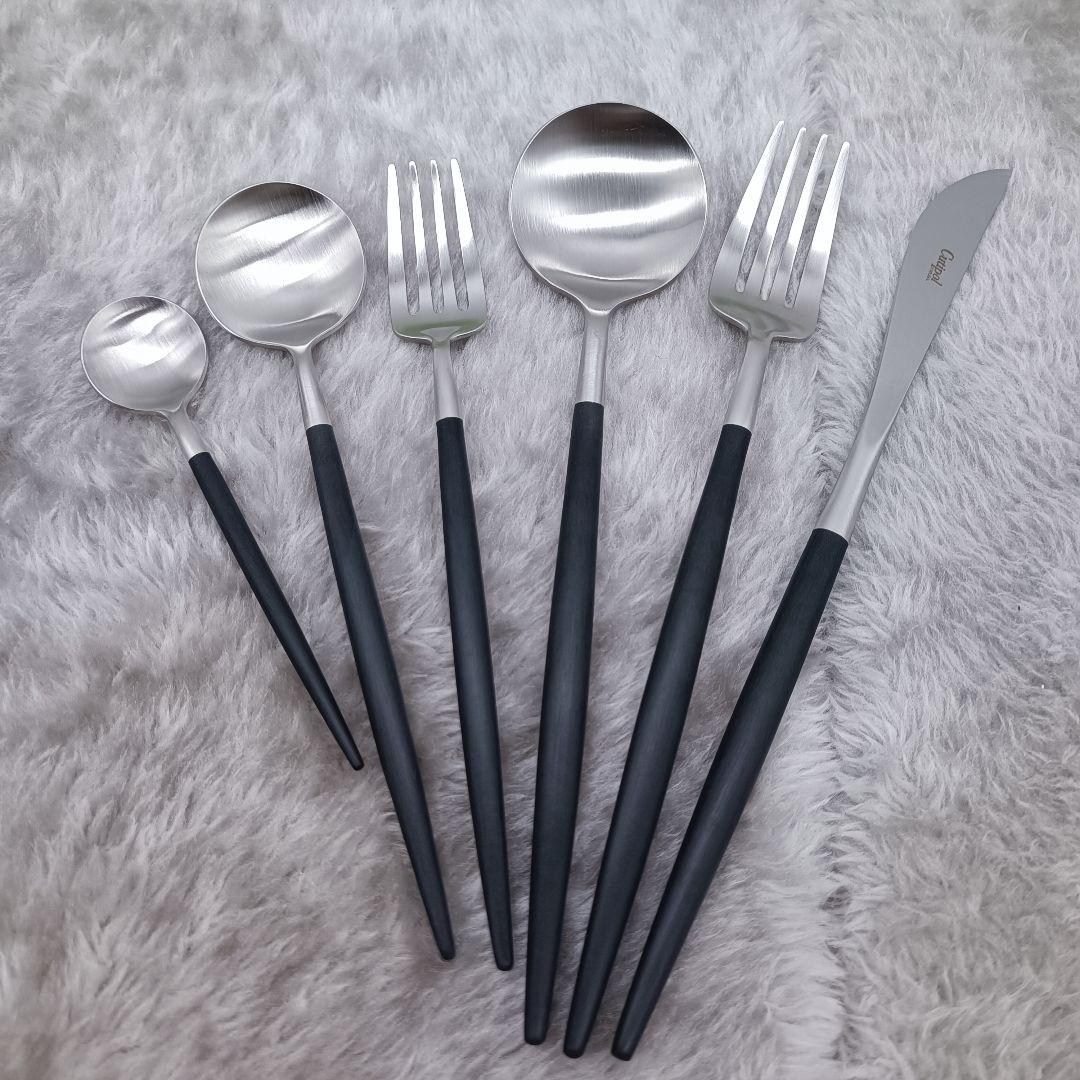 クチポール　カトラリー　ゴアシリーズ　スターターセット　ブラック　６点セット