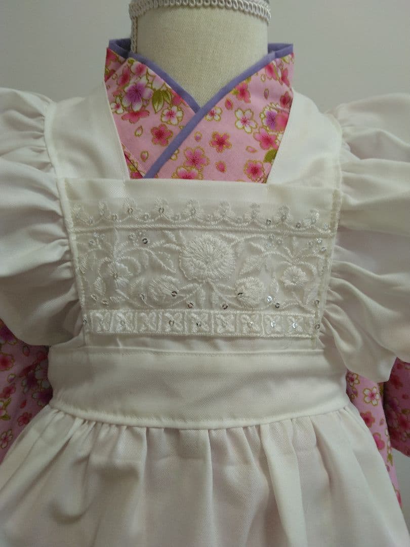 被布エプロン　さくらピンク