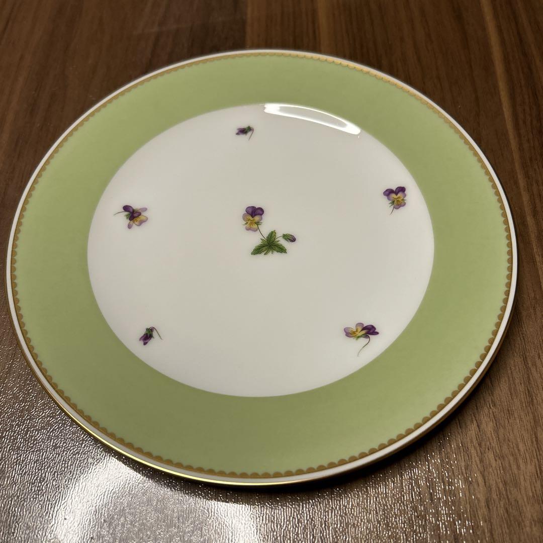 【新品•未使用•4色セット•箱あり】大倉陶園 色蒔 パンジー デザート皿